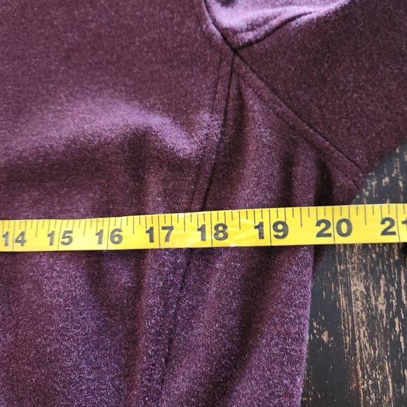 Duluth Trading Co NoGA Classic Dress Large Maroon Long Sleeve Stretchy Pocket - Picture 5 of 10